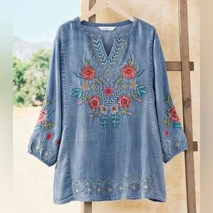 Coldwater Creek Blue River TENCEL Tunic